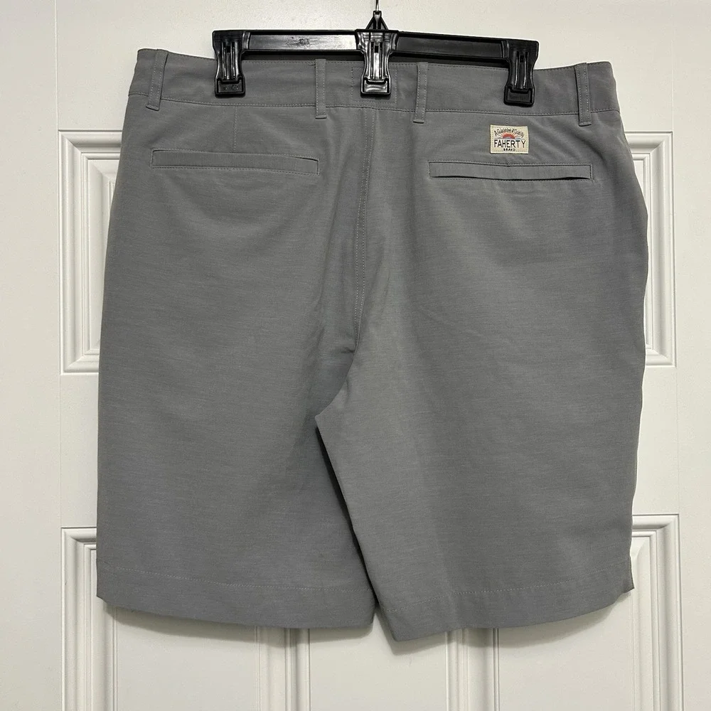 Faherty All Day Shorts Mens 34 Gray Performance 8